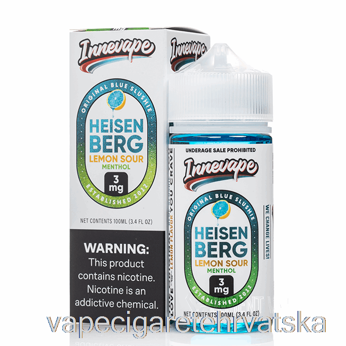 Vape Cigarete Heisenberg Limun Kiseli Mentol - Innevape - 100ml 3mg